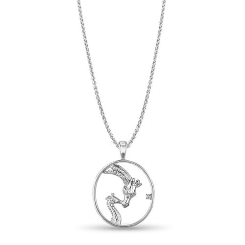Life is Precious Pendant Catherine Best Dev Silver Pendant on a 18