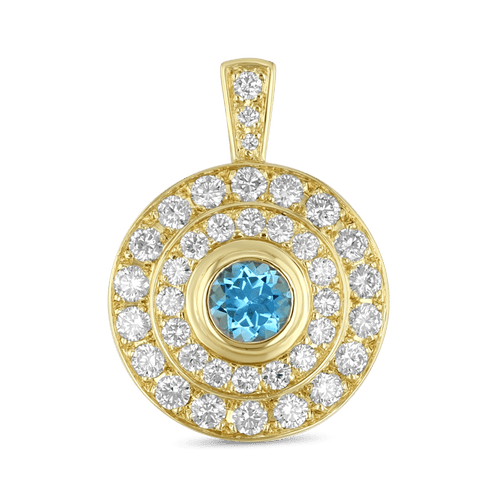 Loves Flare Pendant Catherine Best Dev Pendant Blue Topaz 