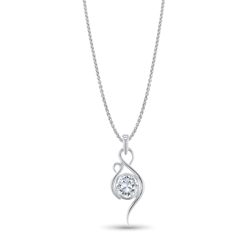 Flamingo Pendant Catherine Best Dev Clear Cubic Zirconia Pendant on a 18