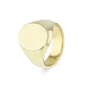 The Gentleman's Grand Oval Signet Ring in Silver or Gold Catherine Best Dev 9ct Yellow Gold 