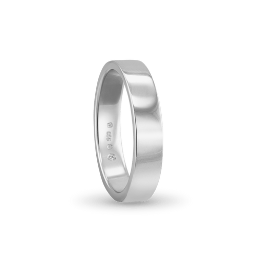The CB Gentlemans Flat Court Shaped Wedding Ring Catherine Best Dev Platinum 4mm 
