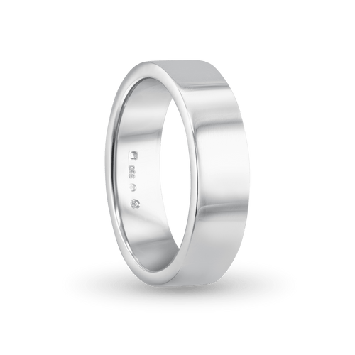 The CB Gentlemans Flat Court Shaped Wedding Ring Catherine Best Dev Platinum 6mm 