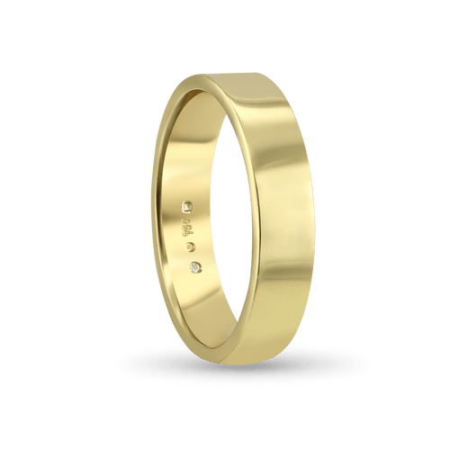 The CB Gentlemans Flat Court Shaped Wedding Ring Catherine Best Dev 18ct Yellow Gold 5mm 