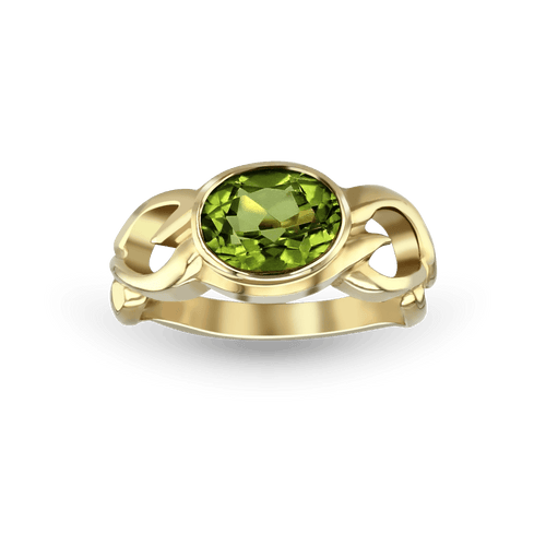 Hearts on Fire Ring Catherine Best Dev Peridot 9ct Yellow Gold 